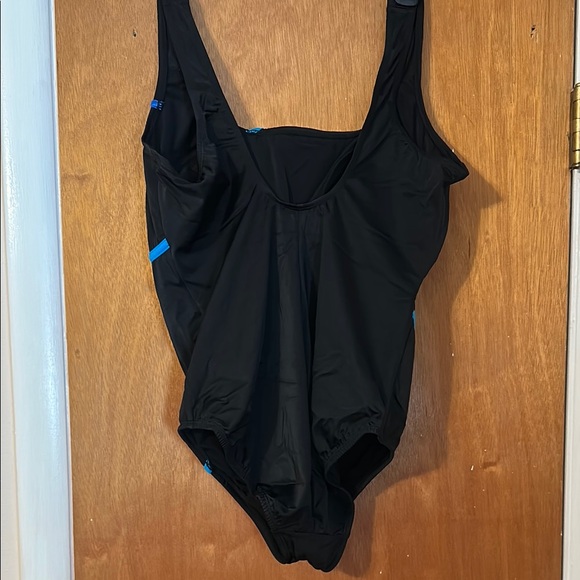 Black and Blue Women's Swimsuit - Picture 6 of 6